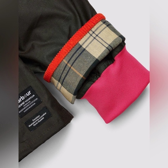 NWT BARBOUR X FLOWER MOUNTAIN Jacket in Black/ Fuchsia - Picture 7 of 16